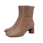 Tronchetto Halmanera in Pelle Tortora Tacco 8 cm art. Dotty 16 Baron Brownie - immagine 2