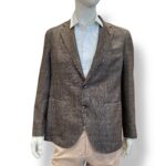 Giacca La Torre in Misto Lana e Cashmere Loro Piana Check Marrone Drop 4 Art. F44 QI0266/500