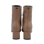 Tronchetto Halmanera in Pelle Tortora Tacco 8 cm art. Dotty 16 Baron Brownie - immagine 5