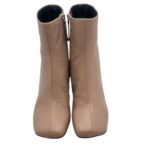 Tronchetto Halmanera in Pelle Tortora Tacco 8 cm art. Dotty 16 Baron Brownie - immagine 3