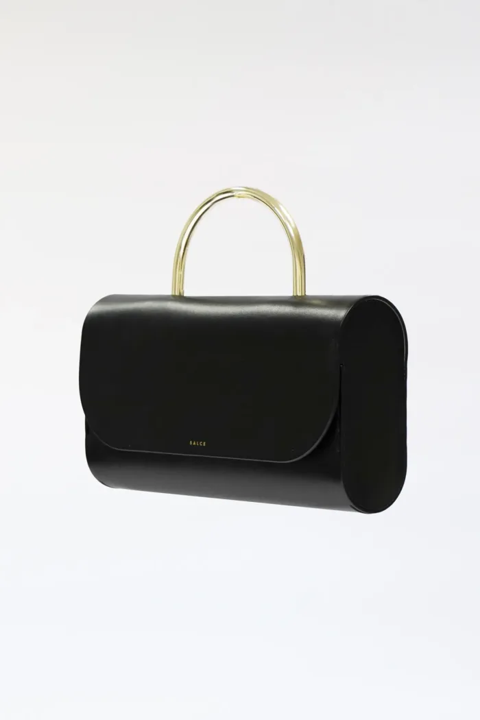 Borsa a Mano Media Salce Nera art. Pitus Big Metal Black, foto 3 di 4