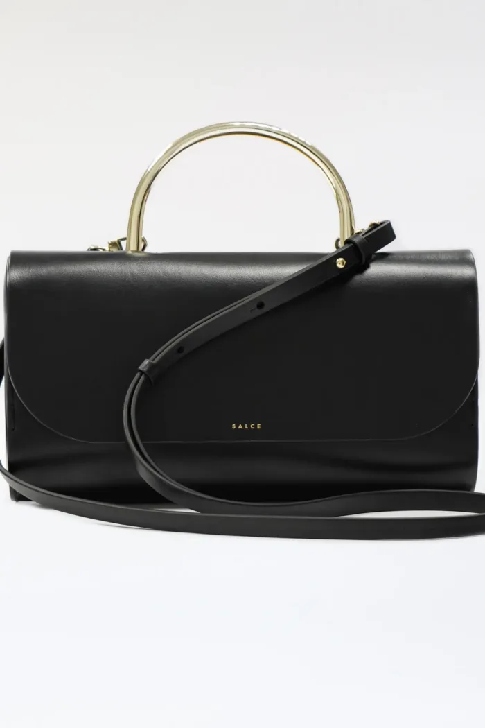 Borsa a Mano Media Salce Nera art. Pitus Big Metal Black, foto 2 di 4