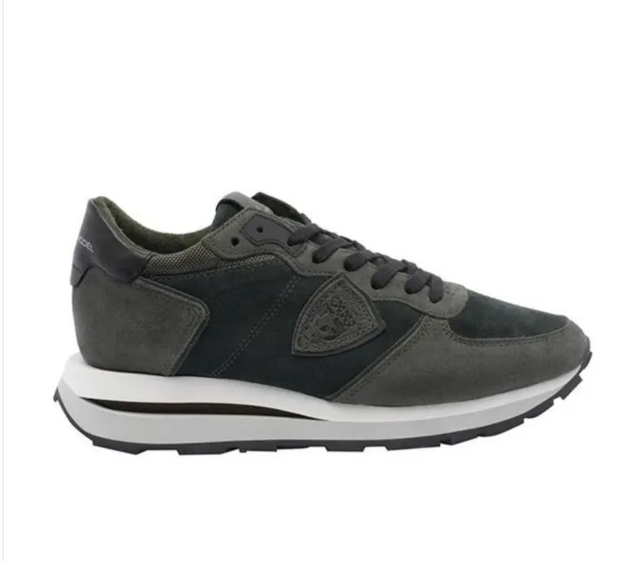 Sneakers Uomo Philippe Model Tropez Haute In Camoscio Verde cod. TKLU DF02, foto 1 di 4
