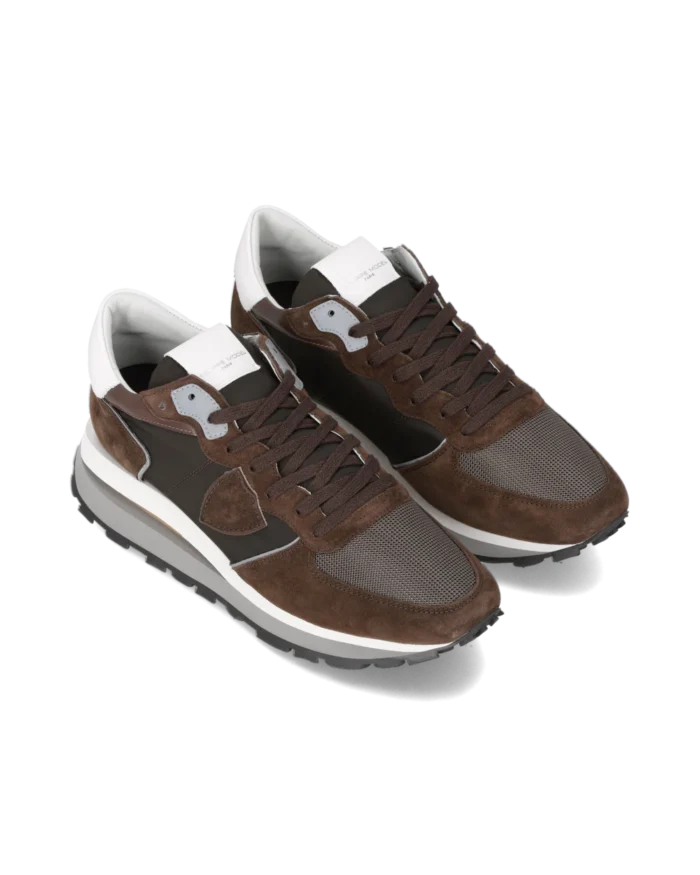 Sneakers Uomo Philippe Model Tropez Haute In Camoscio Marrone cod. TKLU W023, foto 2 di 6