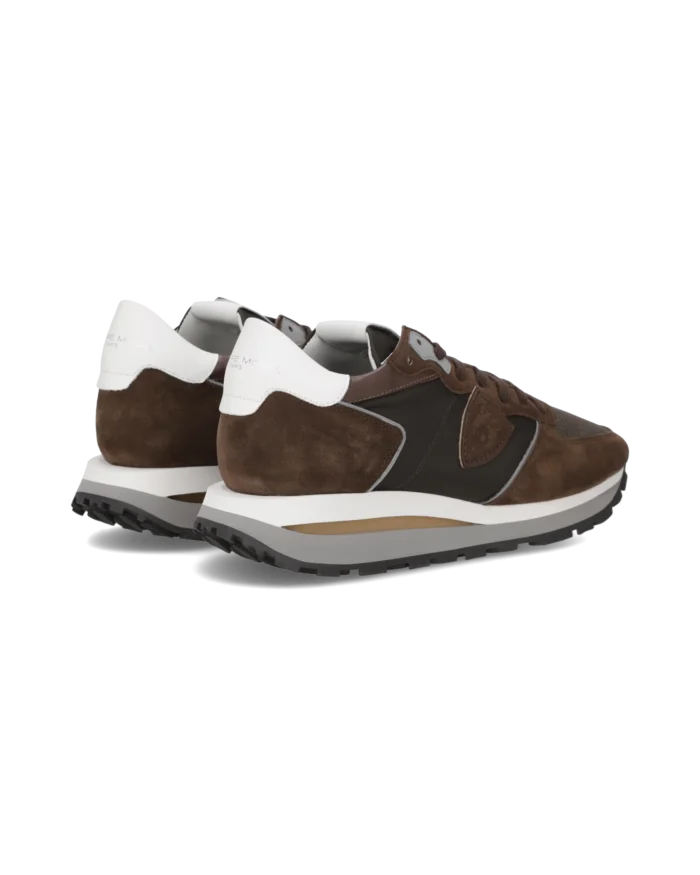Sneakers Uomo Philippe Model Tropez Haute In Camoscio Marrone cod. TKLU W023, foto 3 di 6