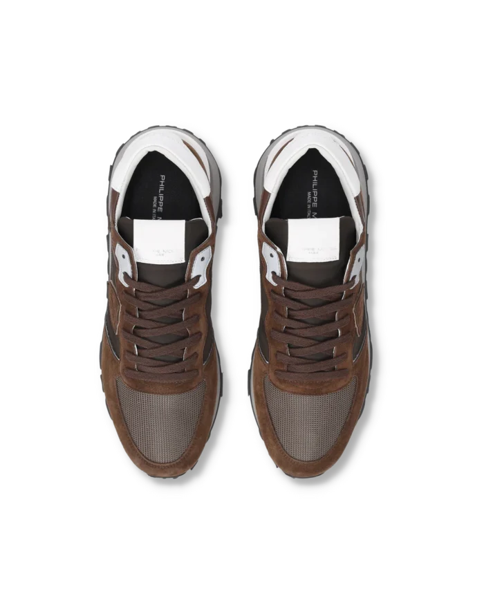 Sneakers Uomo Philippe Model Tropez Haute In Camoscio Marrone cod. TKLU W023, foto 4 di 6