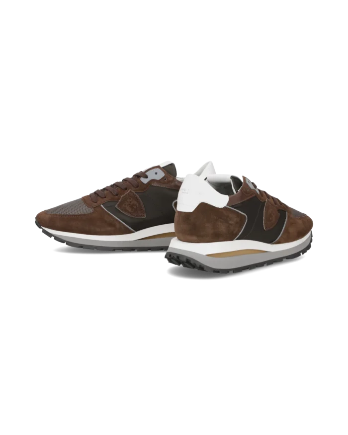 Sneakers Uomo Philippe Model Tropez Haute In Camoscio Marrone cod. TKLU W023, foto 5 di 6