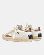 Sneaker Donna Crime London SK8 Deluxe in Pelle Bianca e Camoscio Beige art. 25100AA8.10 - immagine 3
