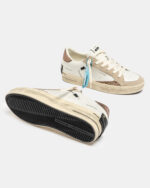 Sneaker Donna Crime London SK8 Deluxe in Pelle Bianca e Camoscio Beige art. 25100AA8.10 - immagine 4