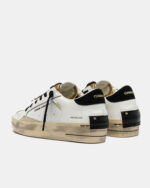 Sneaker Donna Crime London SK8 Deluxe Wedge in Pelle Bianca e Glitter Oro art. 25192AA8.10 - immagine 3