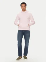 Felpa con Cappuccio In Cotone Garzato Uomo Tommy Hilfiger Rosa art. MW0MW37235 TPB