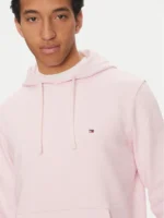Felpa con Cappuccio In Cotone Garzato Uomo Tommy Hilfiger Rosa art. MW0MW37235 TPB - immagine 5