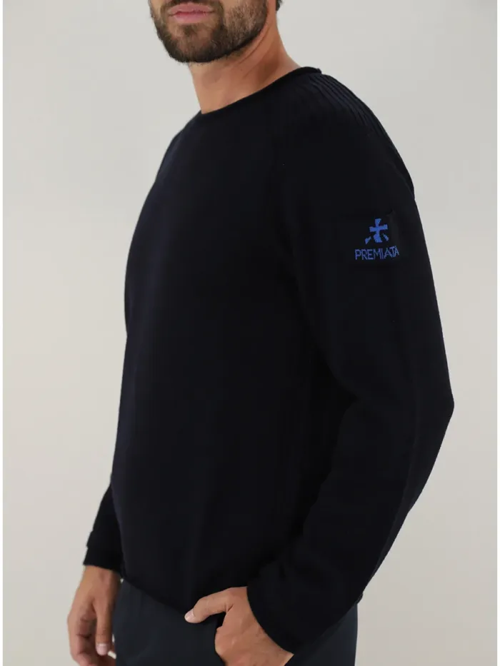 Maglione Premiata Uomo in Pura Lana Blu art. PMG22, foto 4 di 4