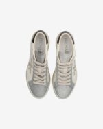 Sneakers Premiata Donna in Pelle Avorio e Dettagli Glitter Argento art. Claudia 7756 - immagine 5