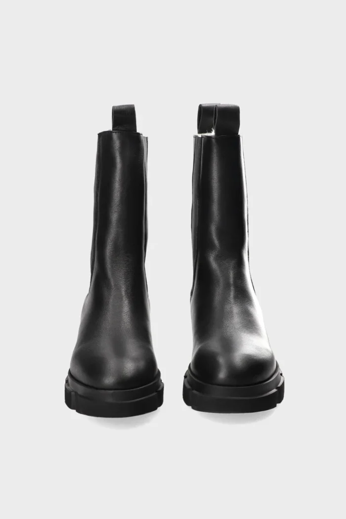 Stivaletto Beatles Copenhagen in Pelle Nera ed Imbottitura Interna H 4,5 cm Art CPH500 Leather Teddy Black, foto 2 di 5