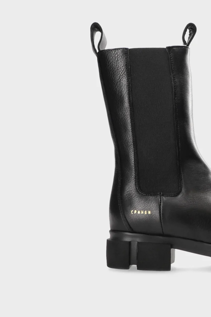 Stivaletto Beatles Copenhagen in Pelle Nera ed Imbottitura Interna H 4,5 cm Art CPH500 Leather Teddy Black, foto 4 di 5