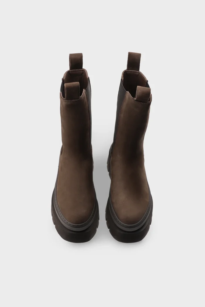 Stivaletto Copenhagen in Pelle Marrone Art CPH685  H 6,5 cm Nabuc Chocolate, foto 2 di 4