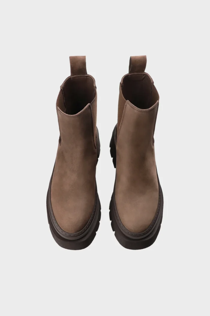 Stivaletto Copenhagen in Pelle Marrone Art CPH686  H 6,5 cm Nabuc Chocolate, foto 4 di 5