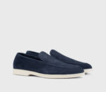 Mocassino Uomo Doucal's In Lino Blu con Fondo Gomma Bianco Art. DU3413NWMAPY824GB00 - immagine 2
