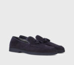 Mocassino Uomo Doucal's con Nappine In Camoscio Blu con Fondo Gomma Blu Art. DU3415NWMAUY009BB00 - immagine 2