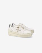 Sneakers Premiata Donna in Pelle Avorio e Dettagli Cavallino art. Micol 7750 - immagine 2