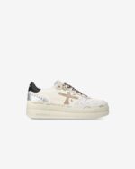 Sneakers Premiata Donna in Pelle Avorio e Dettagli Maculati art. Micol 7751