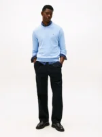 Maglione Girocollo Uomo Cotton Cashmere Tommy Hilfiger Azzurro art. MW0MW28046 DVD - immagine 5