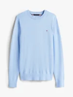 Maglione Girocollo Uomo Cotton Cashmere Tommy Hilfiger Azzurro art. MW0MW28046 DVD