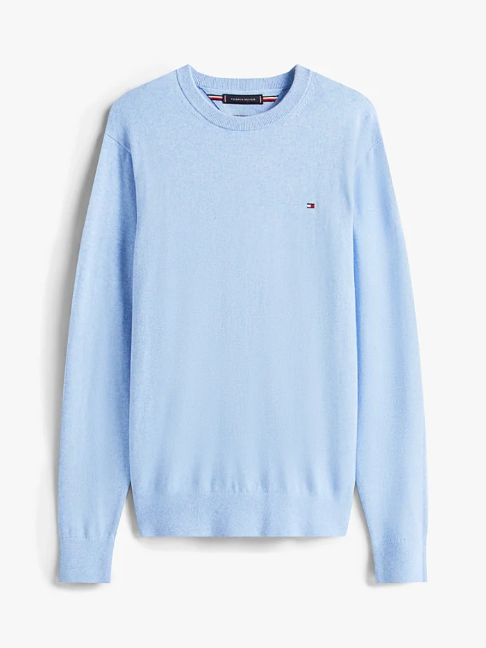 Maglione Girocollo Uomo Cotton Cashmere Tommy Hilfiger Azzurro art. MW0MW28046 DVD, foto 1 di 5
