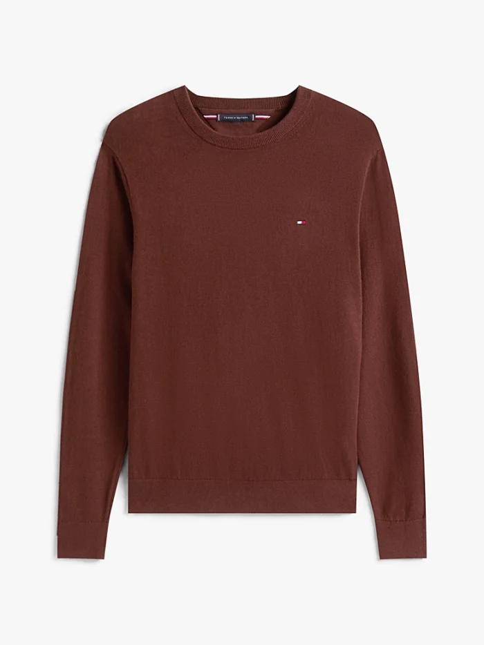 Maglione Girocollo Uomo Cotton Cashmere Tommy Hilfiger Marrone art. MW0MW28046 GS0, foto 1 di 5