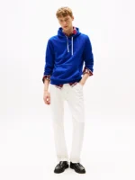 Felpa Con Cappuccio Uomo In Pile Tommy Hilfiger Blu Elettrico art. MW0MW39997 D03 - immagine 5