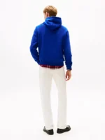 Felpa Con Cappuccio Uomo In Pile Tommy Hilfiger Blu Elettrico art. MW0MW39997 D03 - immagine 4