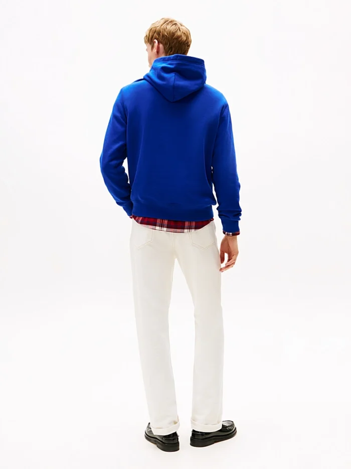 Felpa Con Cappuccio Uomo In Pile Tommy Hilfiger Blu Elettrico art. MW0MW39997 D03, foto 4 di 5