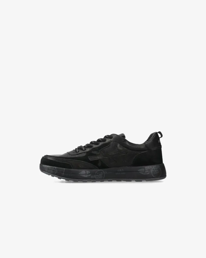 Sneakers Premiata Uomo In Pelle Nera art. Nous 7732, foto 3 di 5