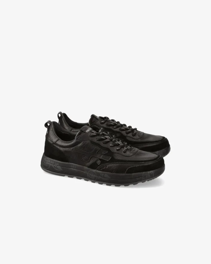 Sneakers Premiata Uomo In Pelle Nera art. Nous 7732, foto 4 di 5
