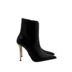 Tronchetto Sergio Levantesi in Nappa Nera Tacco Stiletto 11 cm art. LUNA56
