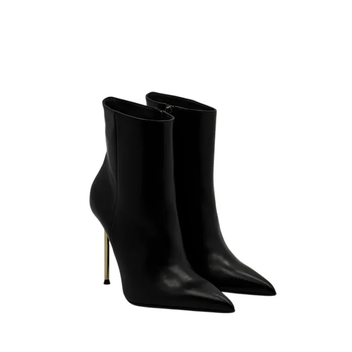 Tronchetto Sergio Levantesi in Nappa Nera Tacco Stiletto 11 cm art. LUNA56, foto 2 di 5