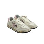 Sneakers Premiata Kids In Pelle Bianca E dettagli Rosa art. Marc Bianco/Rosa - immagine 2