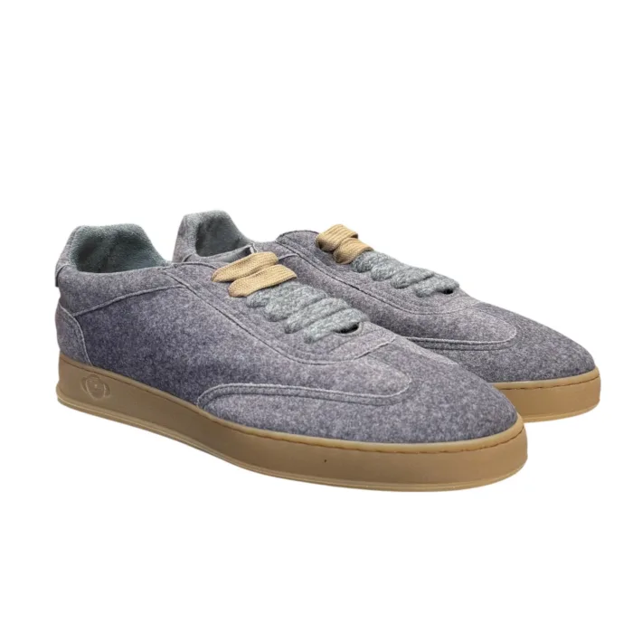 Sneakers Invernale Uomo Soldini In Lanetta Grigia art. Akira Donald Grigio Scuro, foto 2 di 5