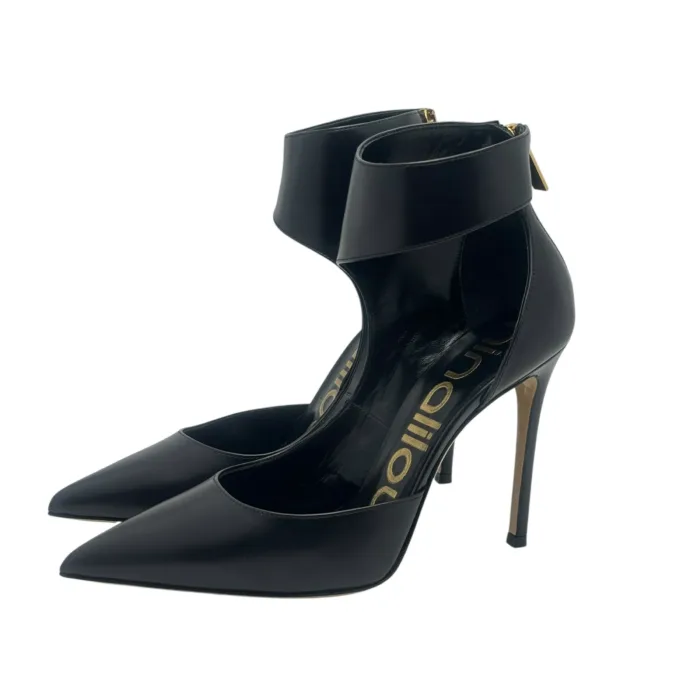 Tronchetto Dècolletè Ninalilou in Pelle Nero Tacco 11 cm art. 352511A1, foto 5 di 6