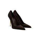 Décolleté Sergio Levantesi in Camoscio Marrone Tacco Stiletto 11 cm art. LEY56 - immagine 2