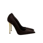 Décolleté Sergio Levantesi in Camoscio Marrone Tacco Stiletto 11 cm art. LEY56