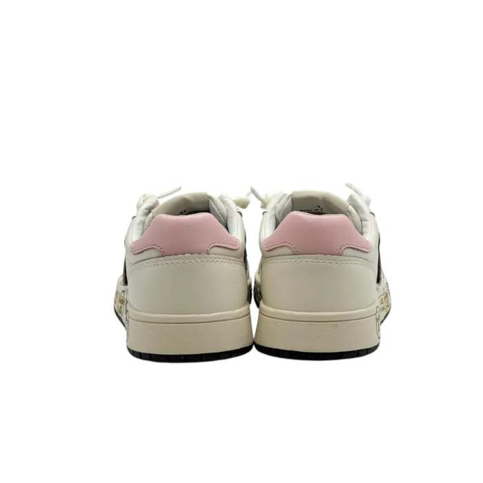 Sneakers Premiata Kids In Pelle Bianca E dettagli Rosa art. Marc Bianco/Rosa, foto 6 di 6