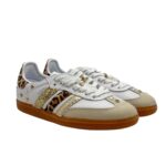 Sneakers Adidas Samba Donna in Pelle Bianca e Dettagli Maculati art. Adidas Samba Golden - immagine 2
