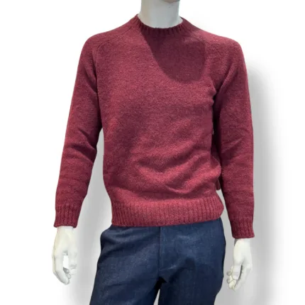 Maglione Girocollo Filippo De Laurentiis in Baby Alpaca Bordeaux Art. GC3MLM WA5R 380
