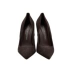 Décolleté Sergio Levantesi in Camoscio Marrone Tacco Stiletto 11 cm art. LEY56 - immagine 3