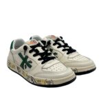 Sneakers Premiata Kids In Pelle Bianca E dettagli Verdi art. Marc Bianco/Verde - immagine 2