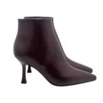 Tronchetto Anna f in Nappa Bordeaux con Fondo Cuoio Antiscivolo Tacco 8 cm art. 9517