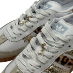 Sneakers Adidas Samba Donna in Pelle Bianca e Dettagli Maculati art. Adidas Samba Golden - immagine 7