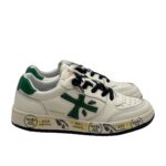 Sneakers Premiata Kids In Pelle Bianca E dettagli Verdi art. Marc Bianco/Verde